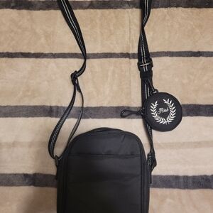PINK Victoria's Secret Black Crossbody Bag with White Accents
